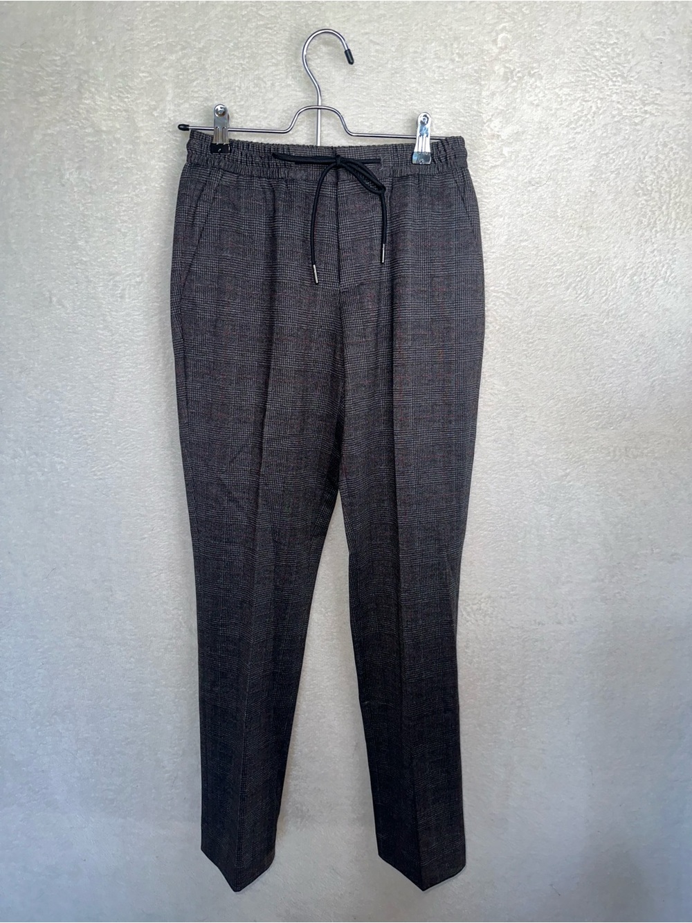 Express Men's Plaid Drawstring Dress Pants